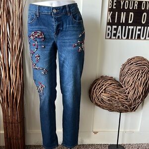 Embellished Blue Jeans